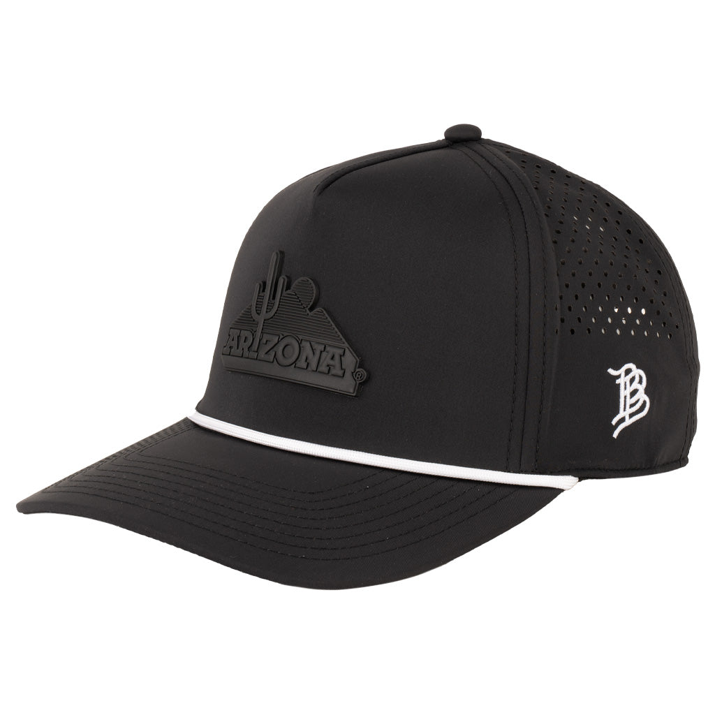 NCAA Arizona Wildcats Branded Bills Black on Black Vault Cactus Rope Snapback Hat - Black