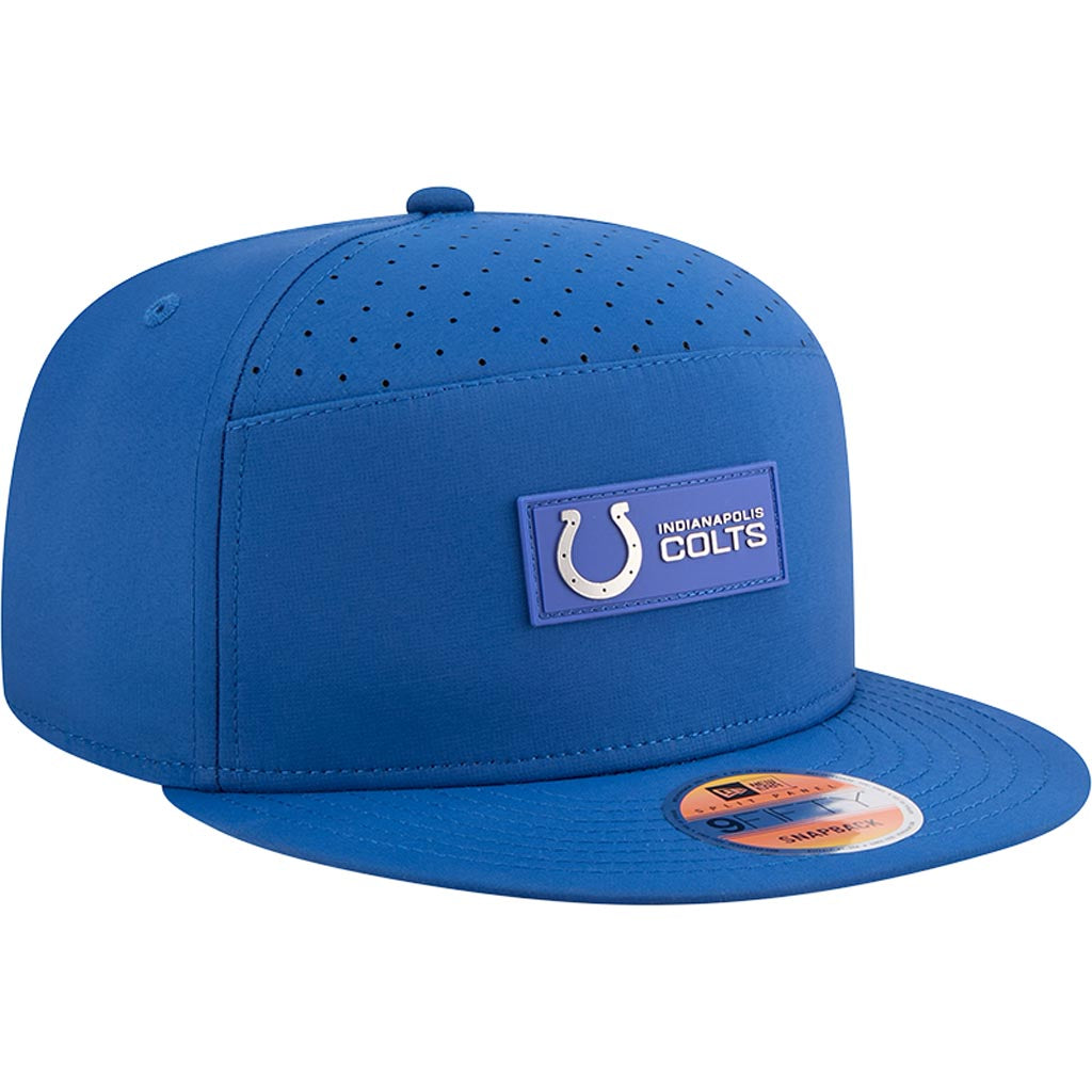 NFL Indianapolis Colts New Era 2025 Sideline 9FIFTY Split Panel Snapback Hat - Blue
