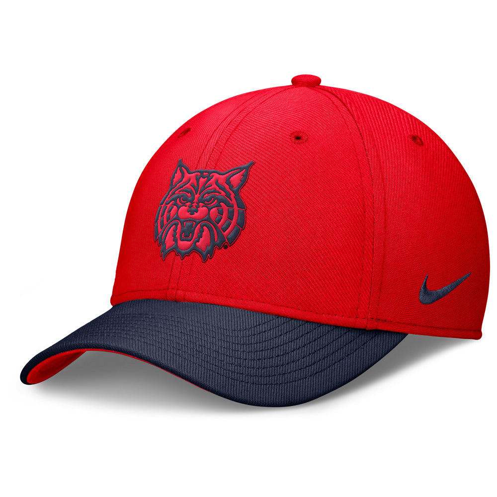 NCAA Arizona Wildcats Nike Cat Head Two-Tone Swoosh Rise Flex Fit Hat