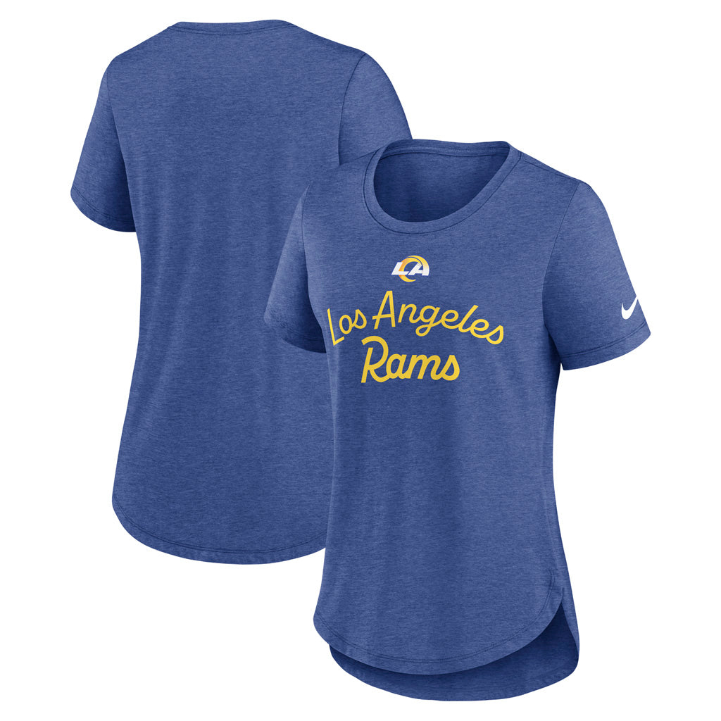 NFL Los Angeles Rams Women's Nike Fashion Triblend T-Shirt - Blue