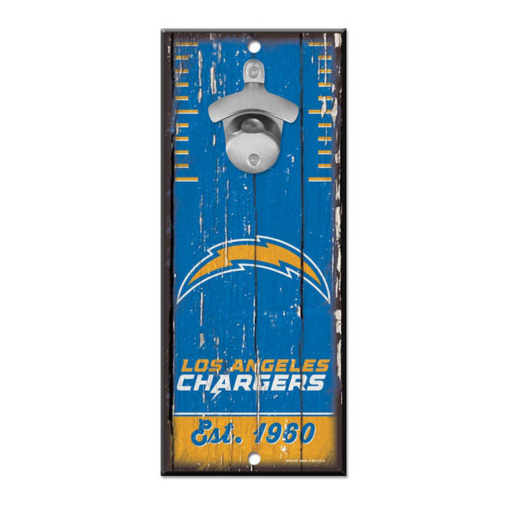 NFL Los Angeles Chargers WinCraft 5" x 12" Bottle Opener Sign - Blue