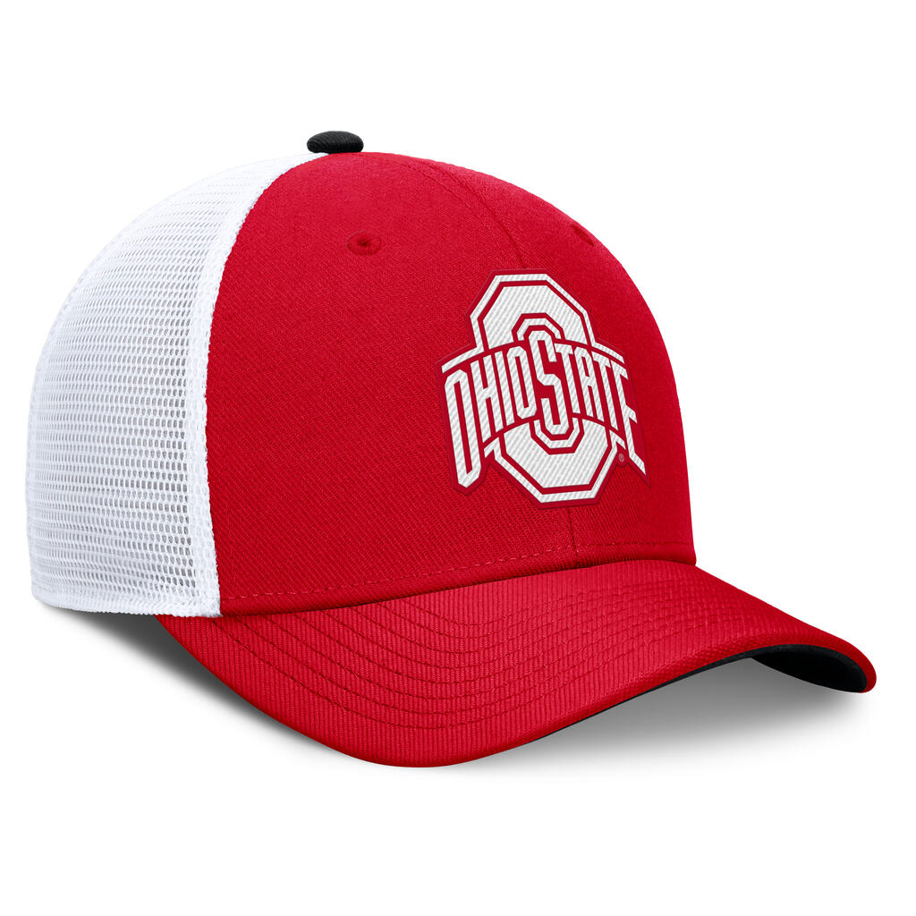 NCAA Ohio State Buckeyes Nike Primetime Trucker Snapback Hat - Red