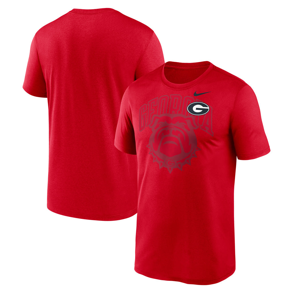 NCAA Georgia Bulldogs Nike Shadow Logo Legend T-Shirt - Red