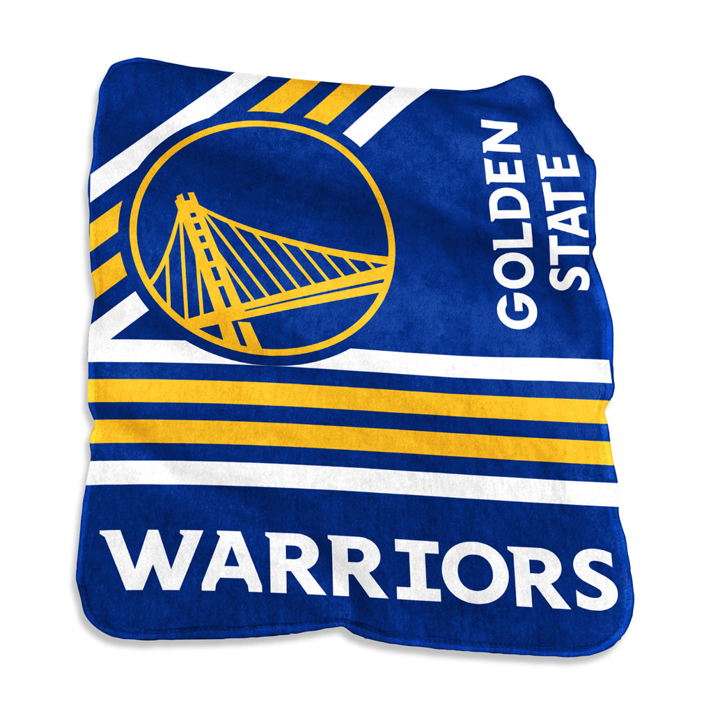 NBA Golden State Warriors Logo Brands 50" x 60" Raschel Blanket - Blue