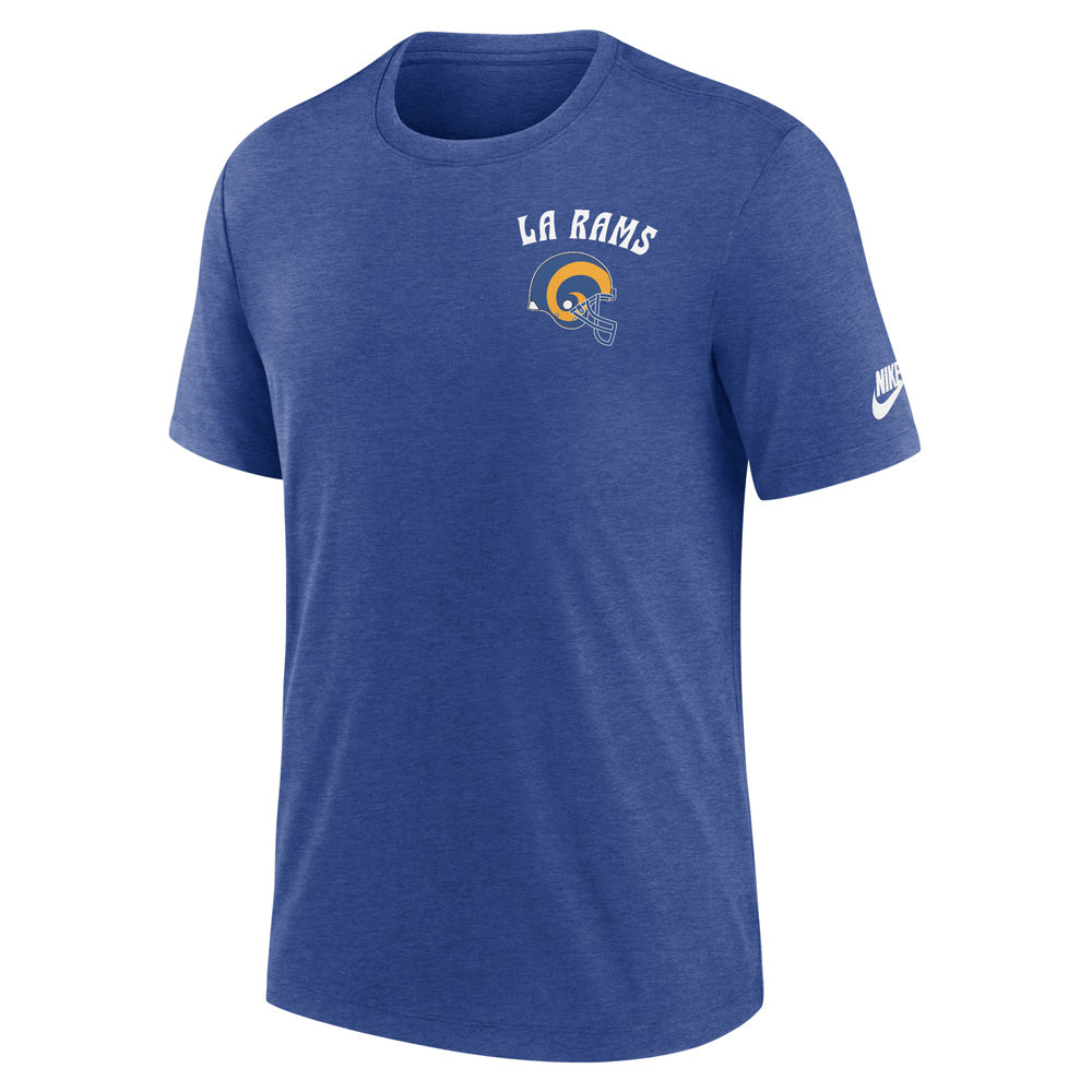 NFL Los Angeles Rams Nike 2-Hit Tri-Blend T-Shirt - Blue
