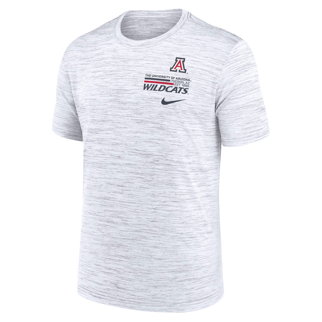 NCAA Arizona Wildcats Nike Velocity Stacked Chest Logo T-Shirt - White