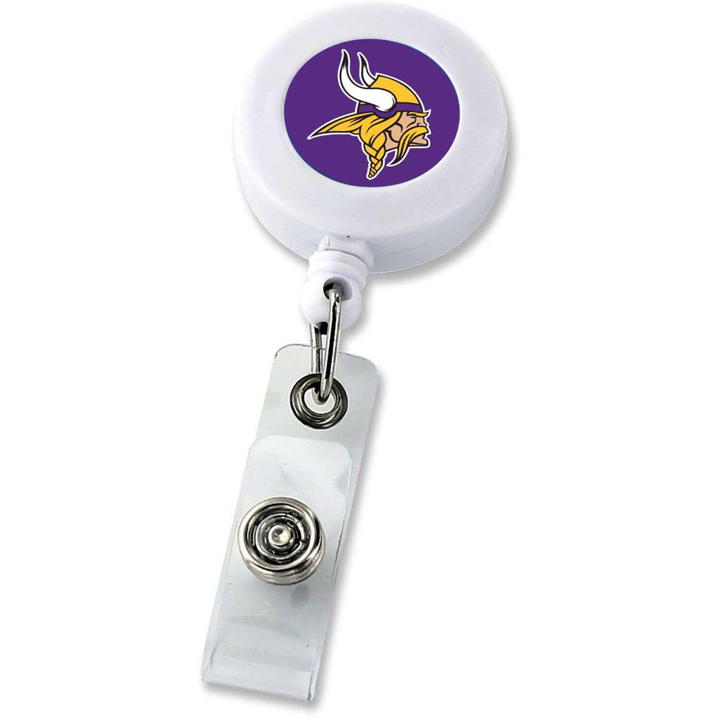 NFL Minnesota Vikings Aminco Badge Reel - White