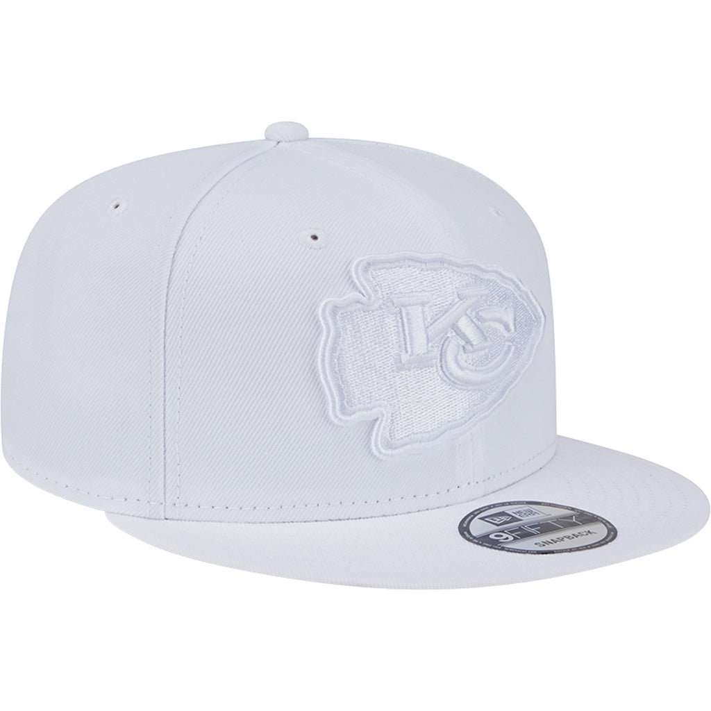 NFL Kansas City Chiefs New Era White on White 9FIFTY Snapback Hat