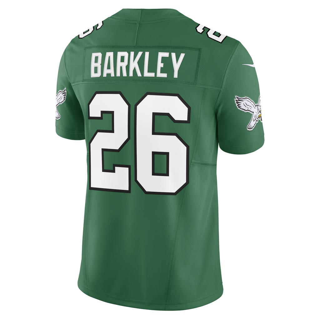 NFL Philadelphia Eagles Saquon Barkley Nike Throwback Vapor Limited Jersey - Green