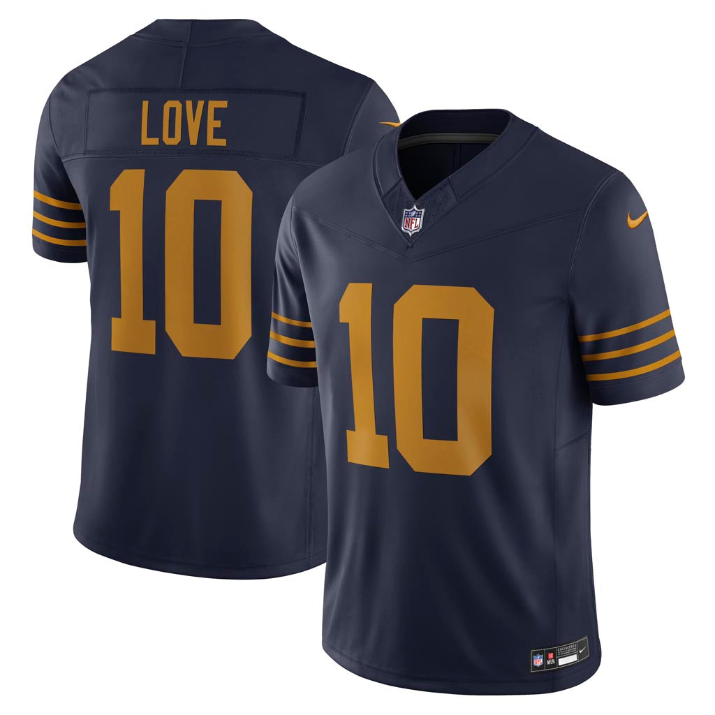 NFL Green Bay Packers Jordan Love Nike Classic Alternate Vapor Limited Jersey - Navy