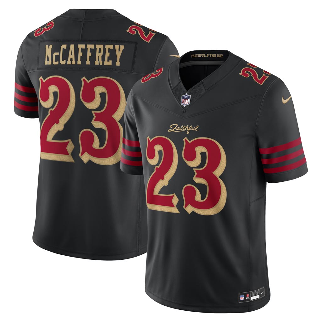 NFL San Francisco 49ers Christian McCaffrey Nike Rivalries Limited Jersey - Black