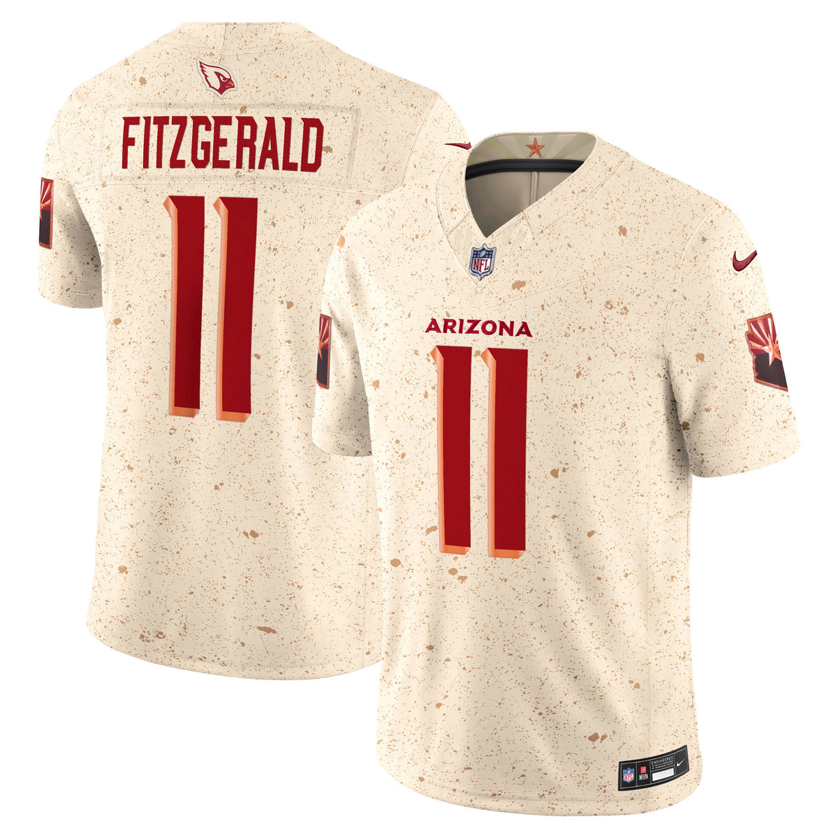NFL Arizona Cardinals Larry Fitzgerald Nike 2025 Rivalry Limited Jersey- Tan