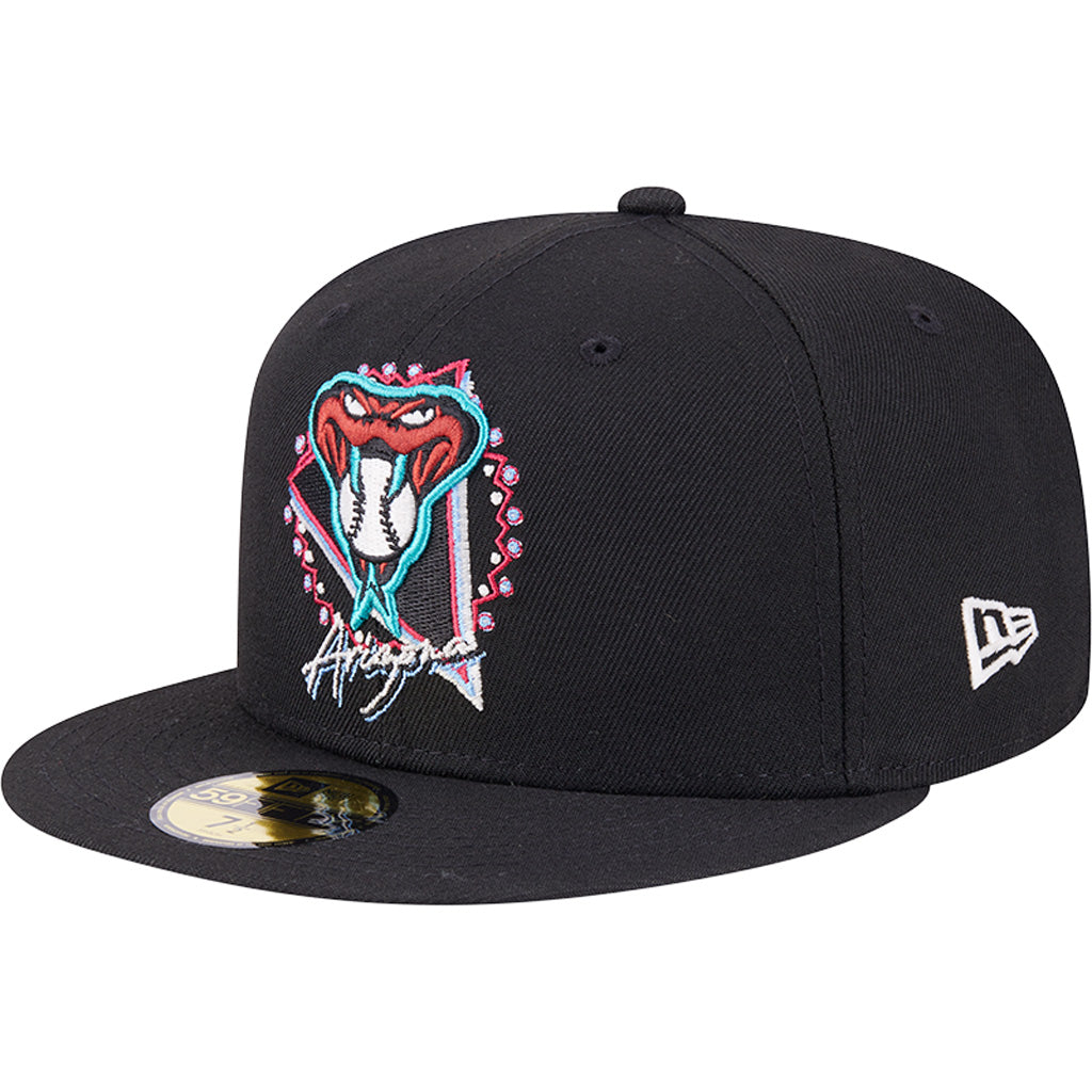 MLB Arizona Diamondbacks New Era Neon 59FIFTY Fitted Hat - Black
