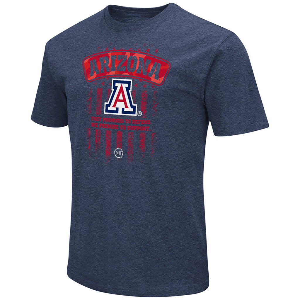 NCAA Arizona Wildcats Colosseum OHT Flag Playbook T-Shirt - Navy