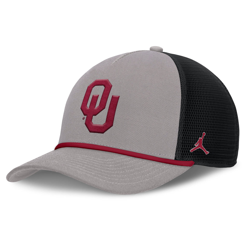 NCAA Oklahoma Sooners Nike Primary Logo Snapback Trucker Hat - Gray