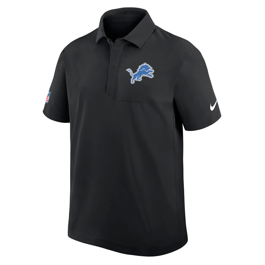 NFL Detroit Lions Nike 2025 Dri-Fit Sideline Woven Polo - Black