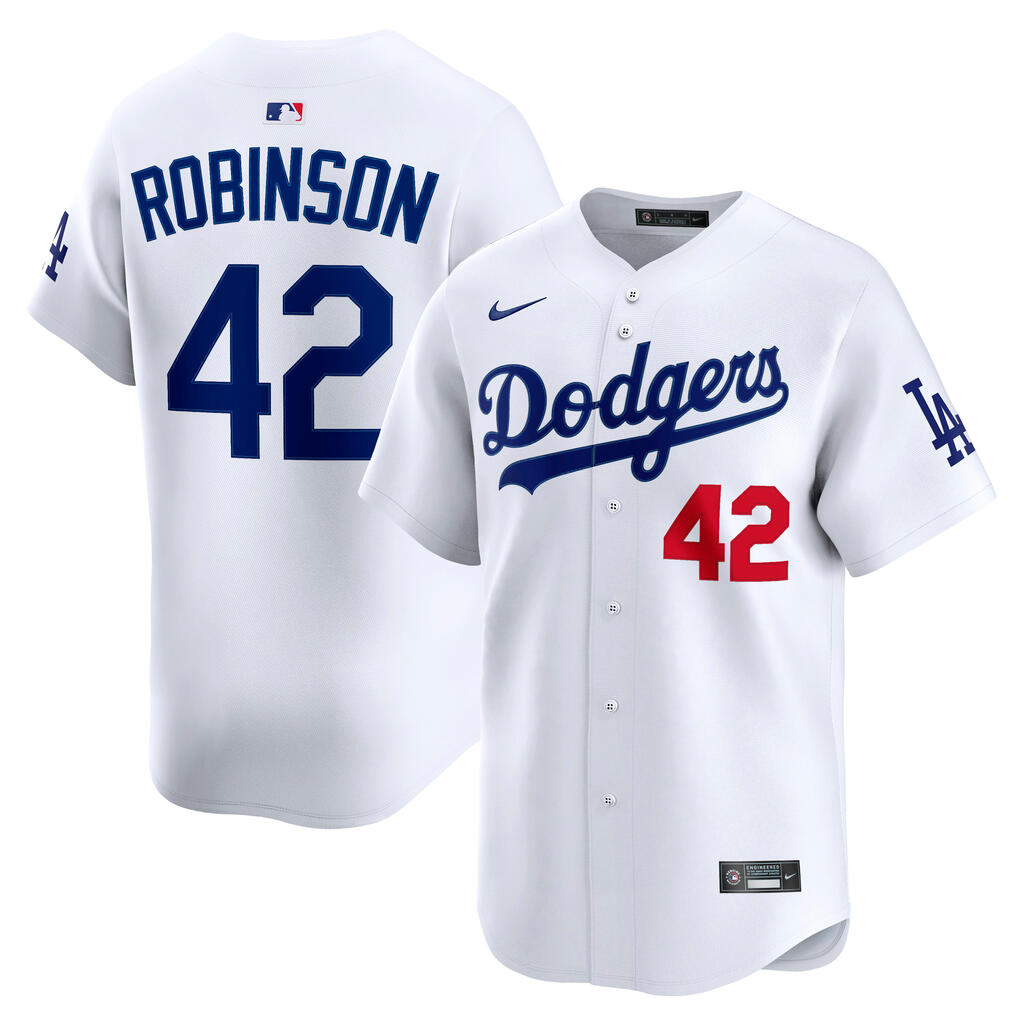 MLB Los Angeles Dodgers Jackie Robinson Nike Cooperstown Limited Jersey - White