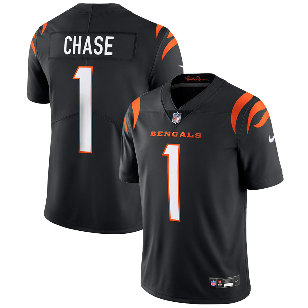 NFL Cincinnati Bengals Ja'Marr Chase Nike Home Vapor F.U.S.E Limited Jersey - Black