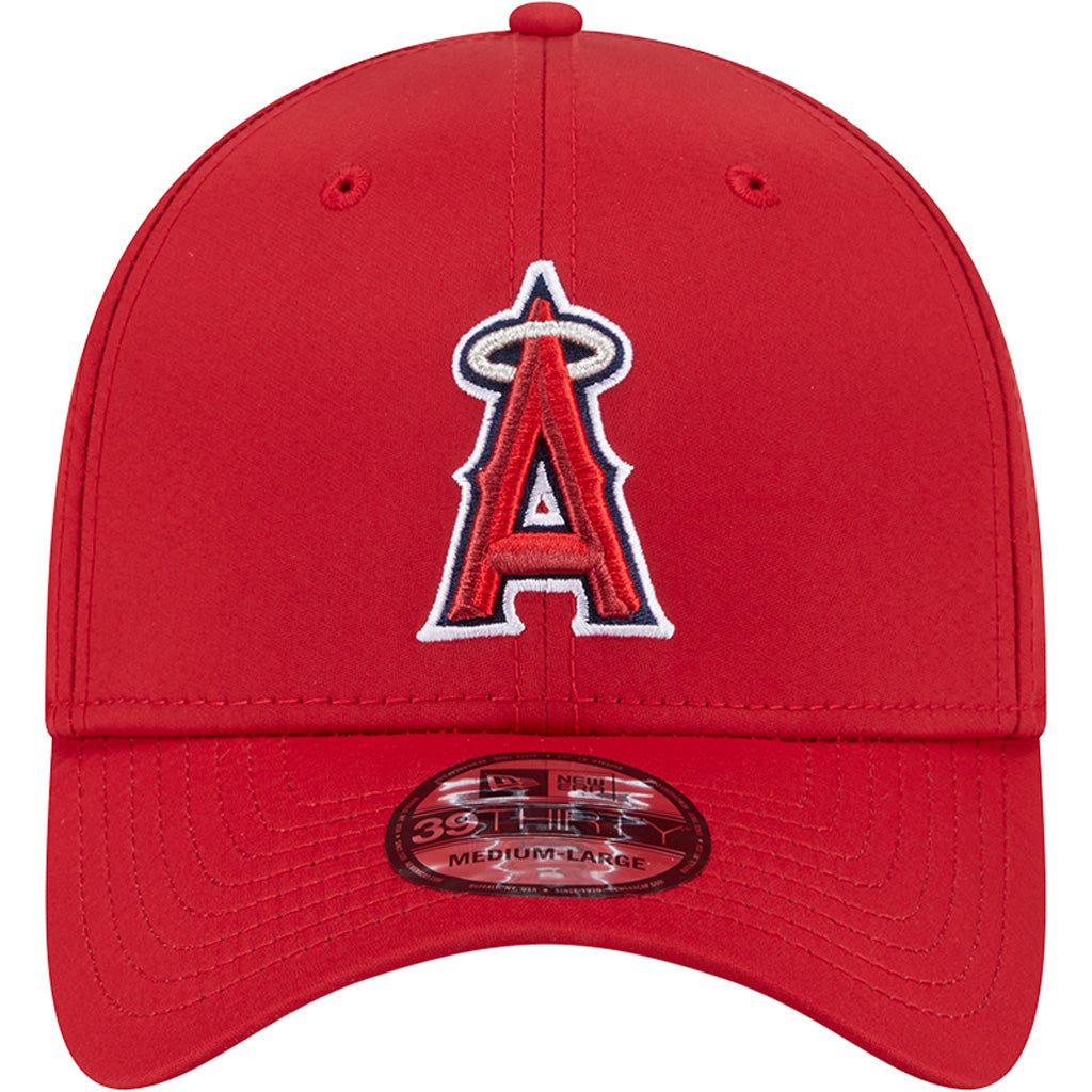 MLB Los Angeles Angels New Era Mid Perf 39THIRTY Flex Fit Hat - Red