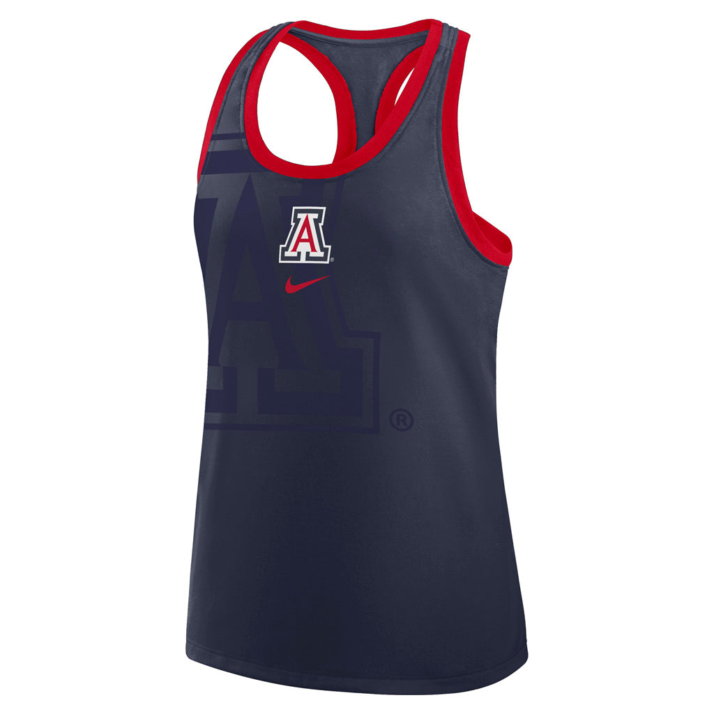 NCAA Arizona Wildcats Women's Nike Shadow Graphic Tank Top - Navy
