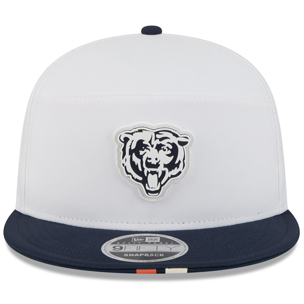 NFL Chicago Bears New Era 2025 Training 9FIFTY Split Panel Snapback Hat - White