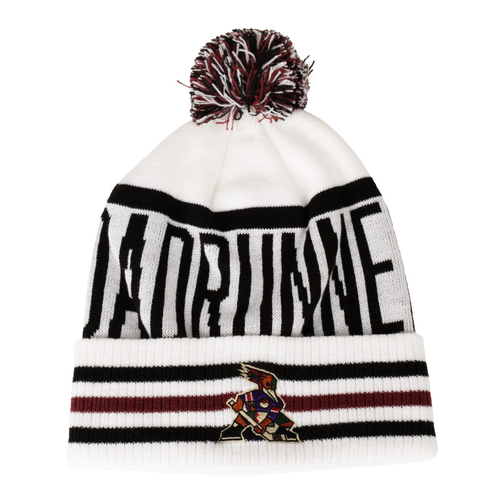 Tucson Roadrunners CCM Big Font Pom Knit Hat - White