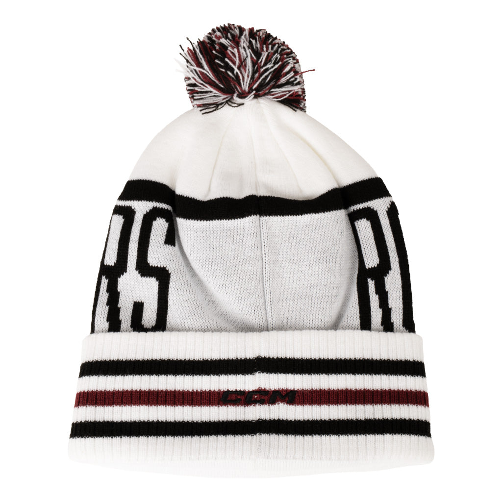 Tucson Roadrunners CCM Big Font Pom Knit Hat - White