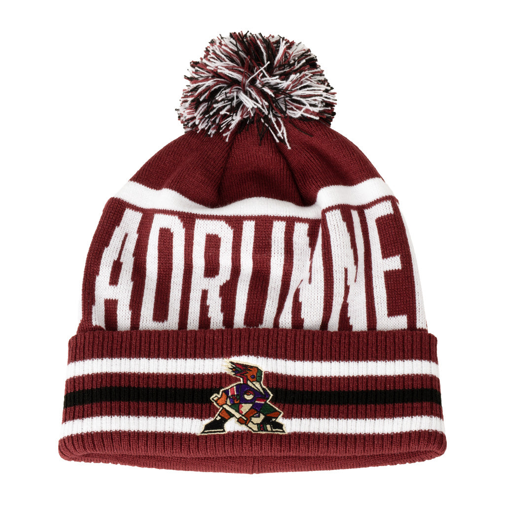 Tucson Roadrunners CCM Big Font Pom Knit Hat - Maroon