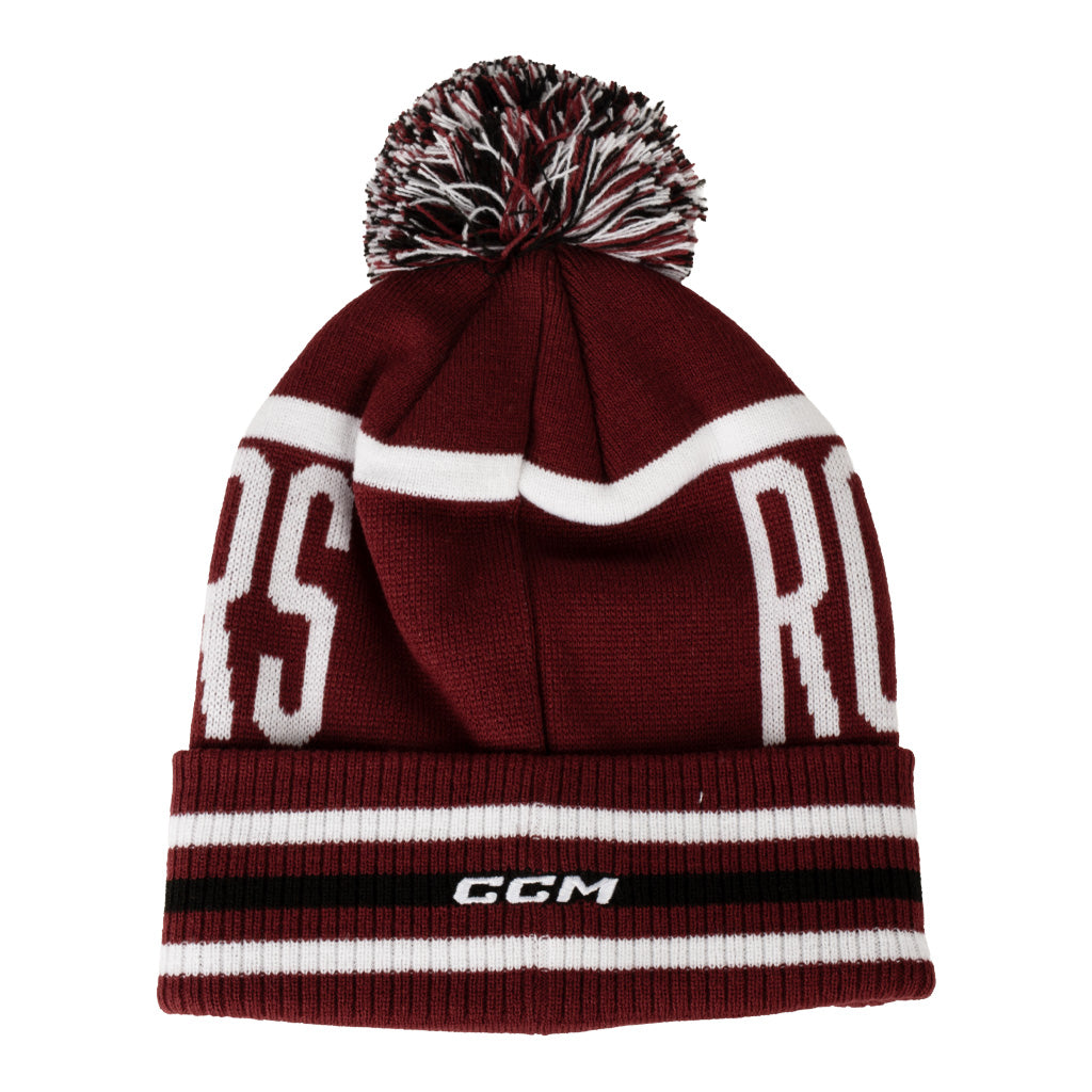 Tucson Roadrunners CCM Big Font Pom Knit Hat - Maroon