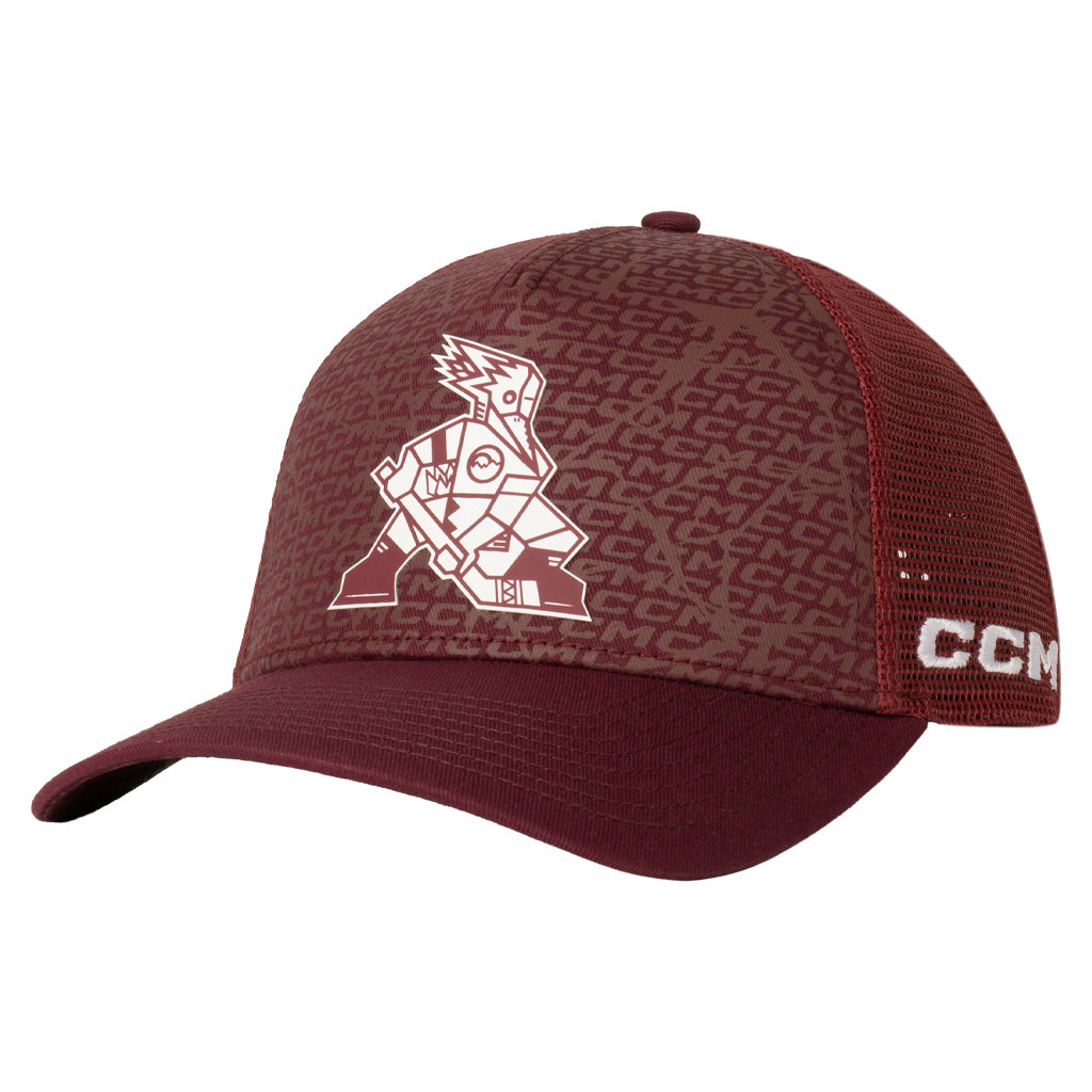 Tucson Roadrunners CCM Tonal Logo Snapback Trucker Hat - Maroon