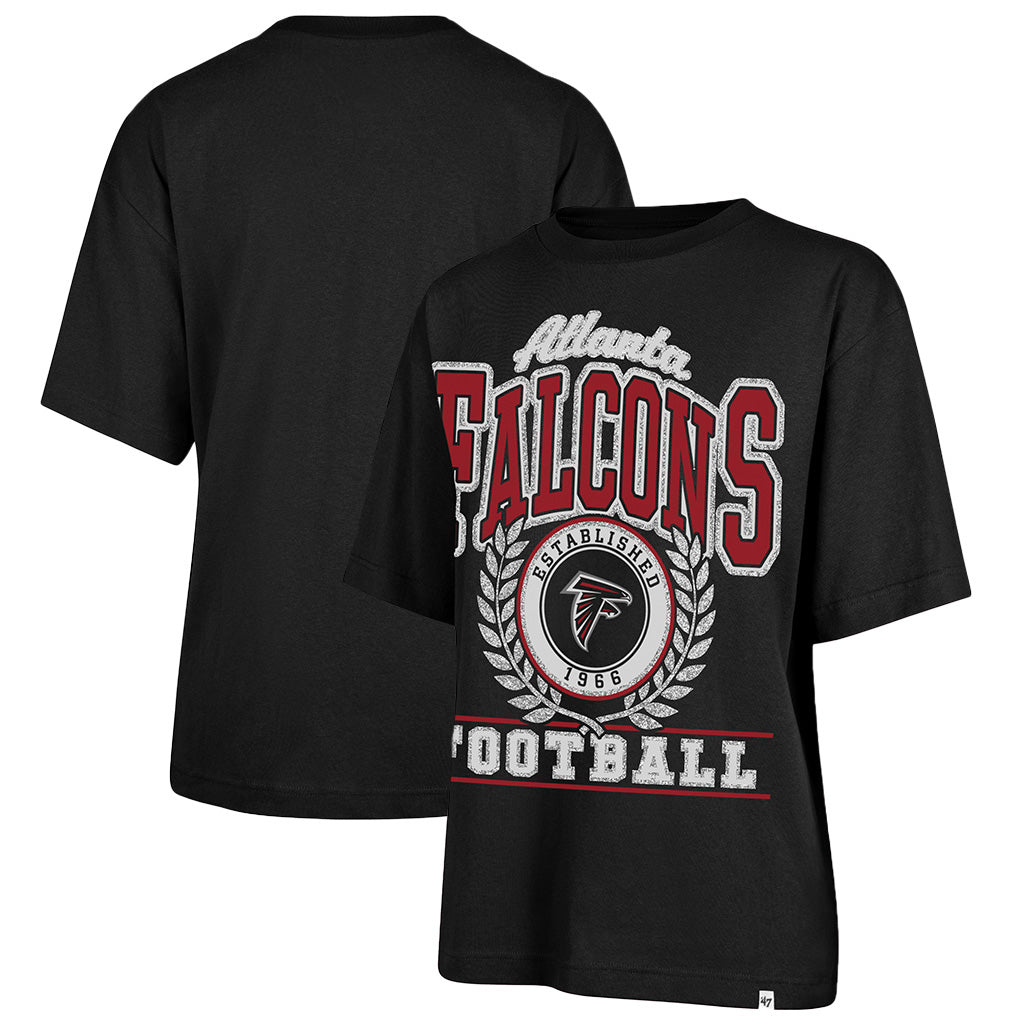 NFL Atlanta Falcons Women's '47 Ring True Foundation T-Shirt - Black