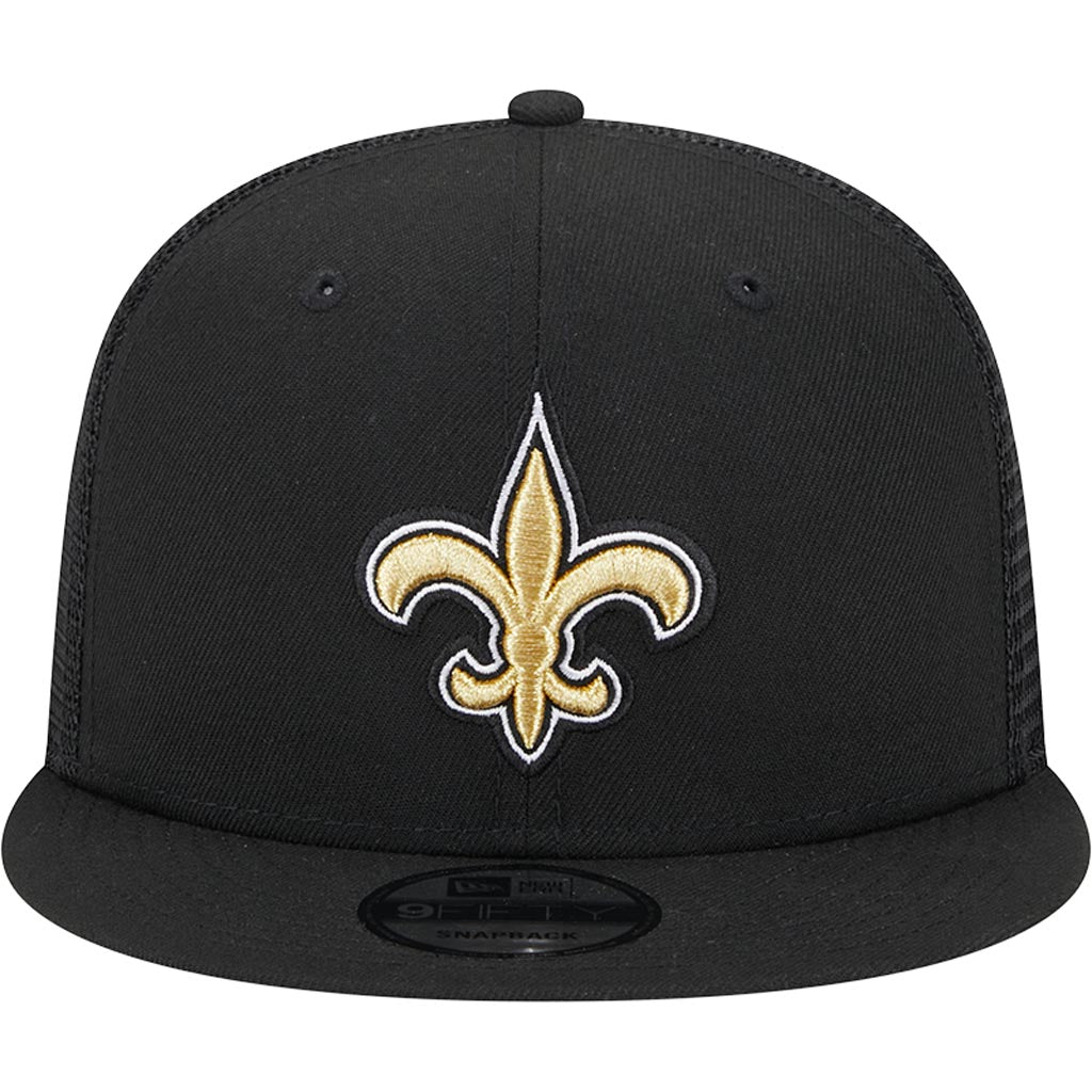 NFL New Orleans Saints New Era 9FIFTY Snapback Trucker Hat - Black