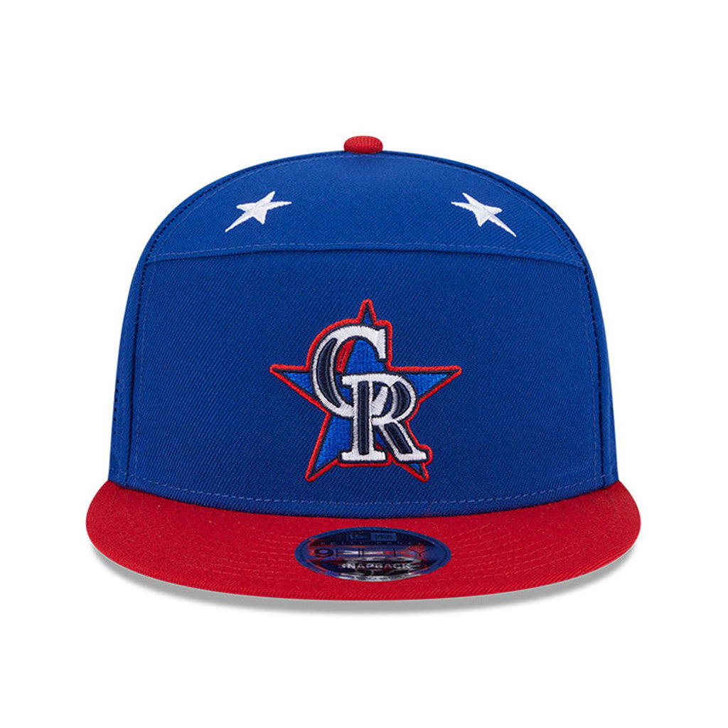 MLB Colorado Rockies New Era 2025 All Star Game Workout 9FIFTY Split Panel Snapback Hat - Blue