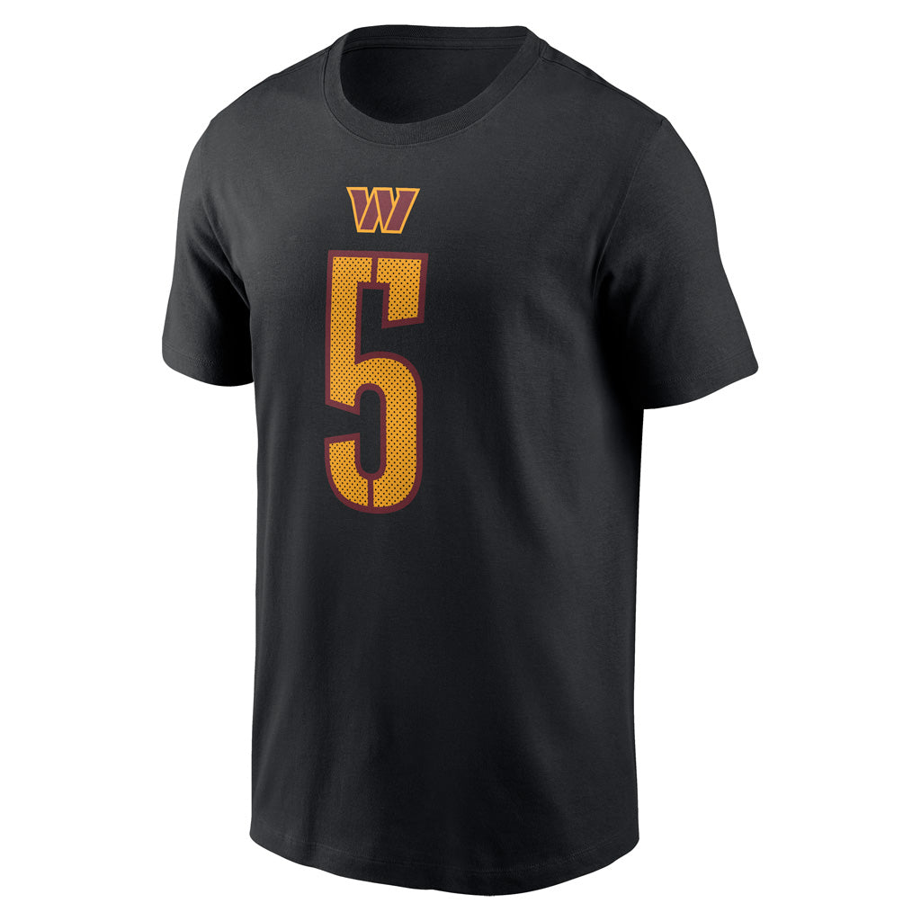 NFL Washington Commanders Jayden Daniels Nike Name & Number T-Shirt - Black