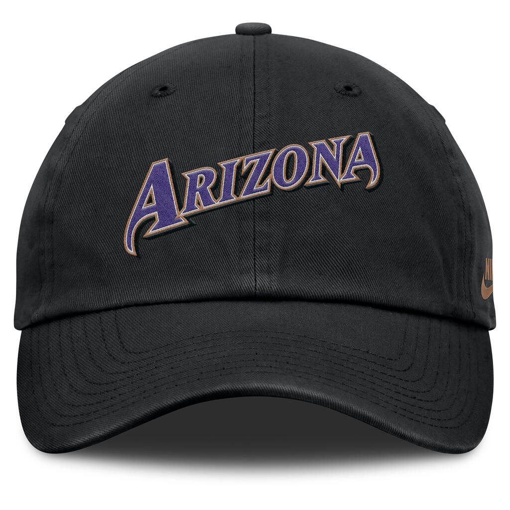 MLB Arizona Diamondbacks Nike Cooperstown Wordmark Adjustable Slouch Hat - Black