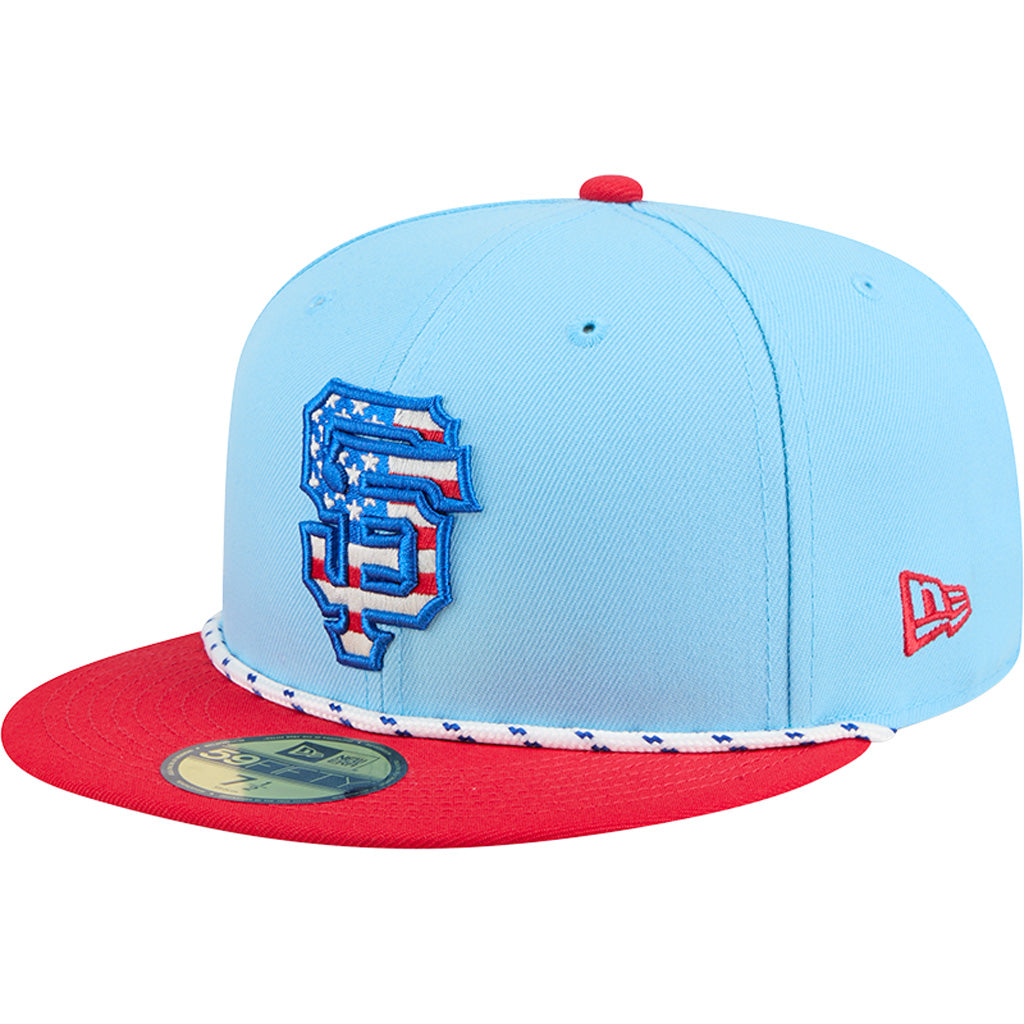 MLB San Francisco Giants New Era 2025 4th of July 59FIFTY Fitted Hat - Blue