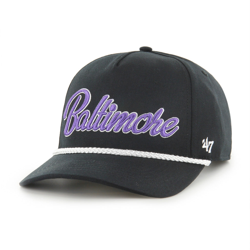NFL Baltimore Ravens '47 Overhand Hitch Snapback Hat - Black