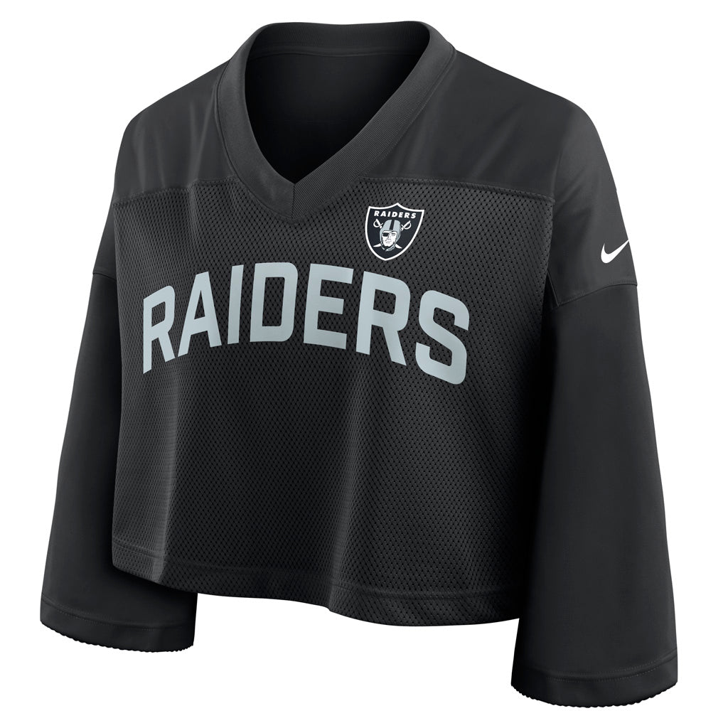 NFL Las Vegas Raiders Women's Nike Jersey Fashion Crop Top - Black