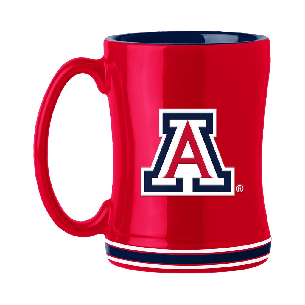 NCAA Arizona Wildcats Logo Brands Relief Mug - Red