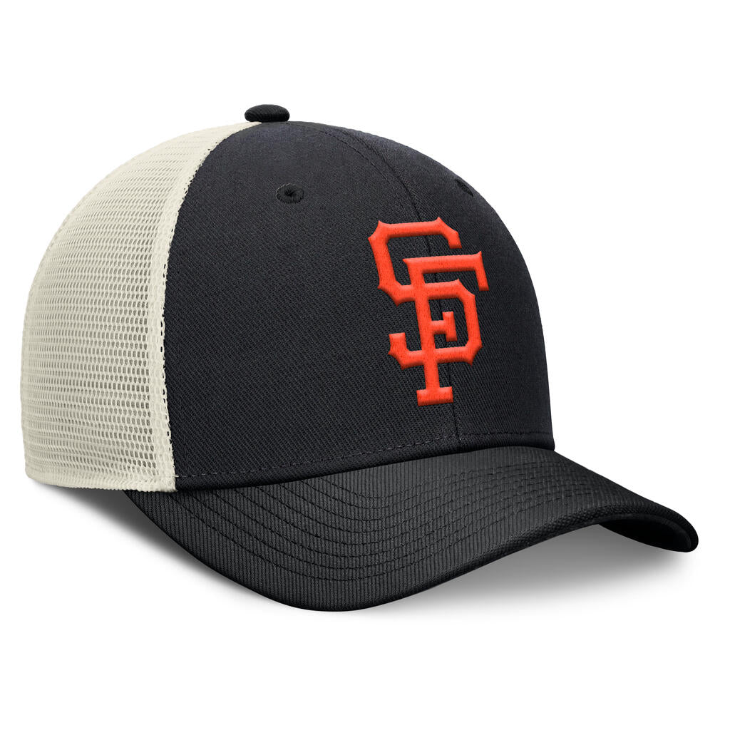MLB San Francisco Giants Nike Cooperstown Trucker Snapback Hat - Black