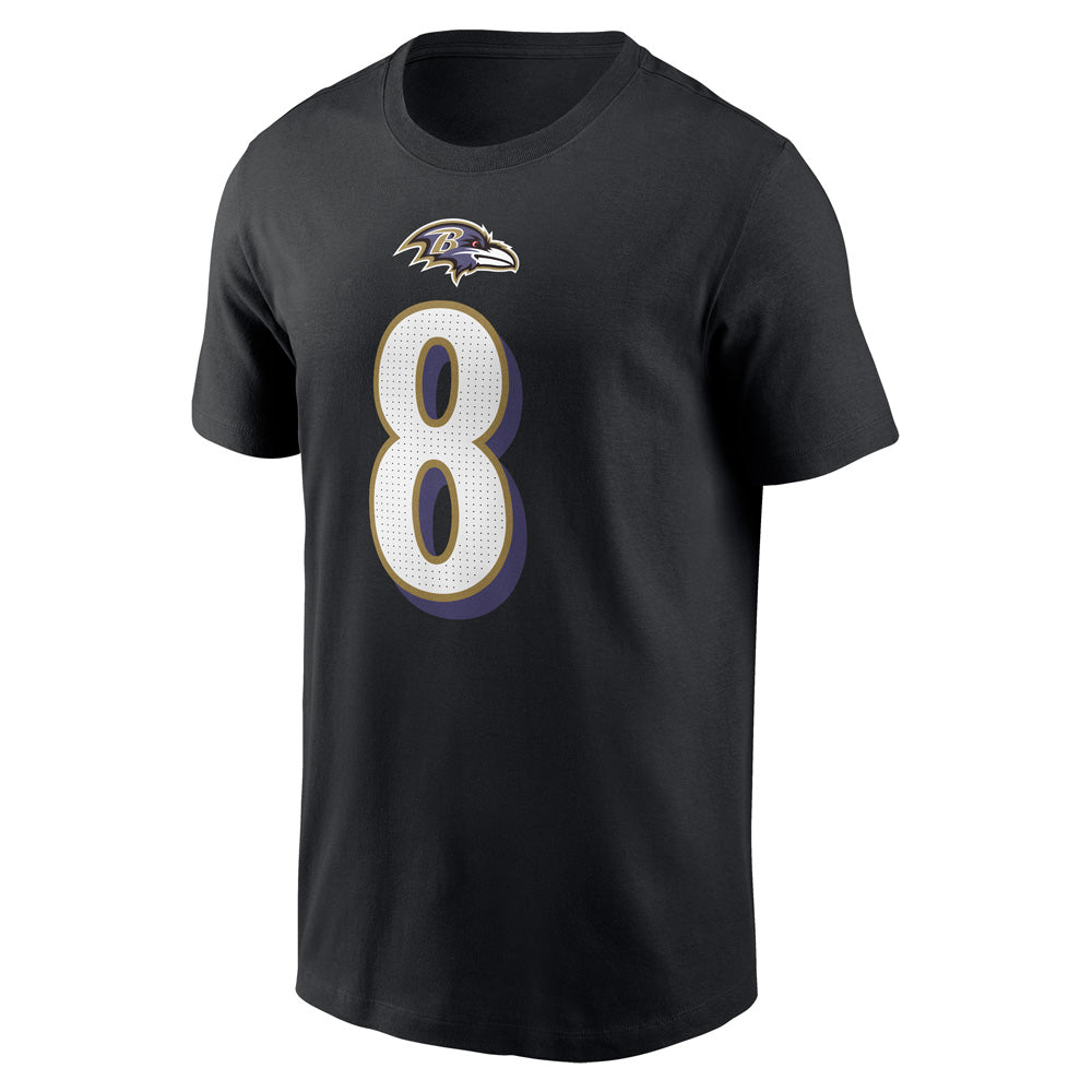 NFL Baltimore Ravens Lamar Jackson Nike Name & Number T-Shirt - Black
