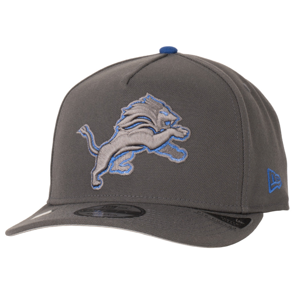 NFL Detroit Lions New Era Azurite 9FIFTY A-Frame Snapback Hat - Graphite