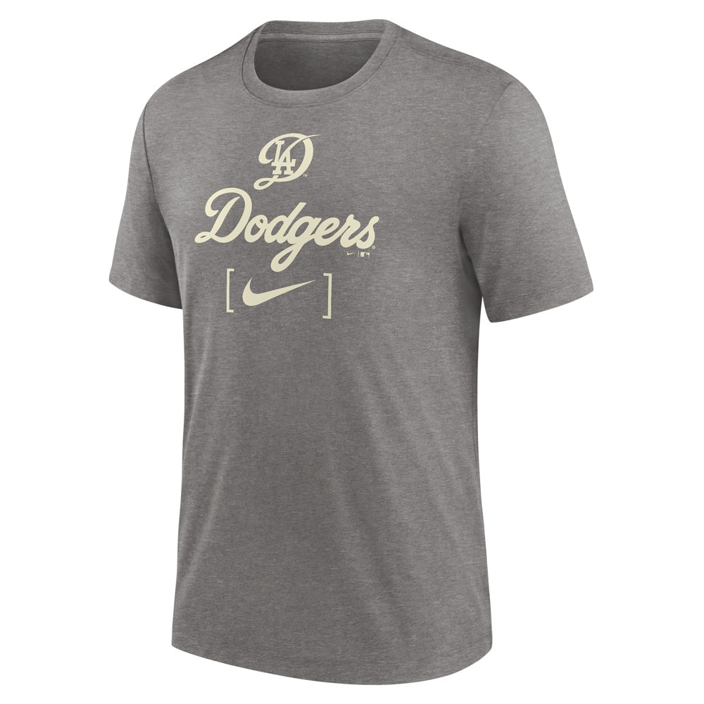 MLB Los Angeles Dodgers Nike City Connect Tri-Blend T-Shirt - Heather Gray