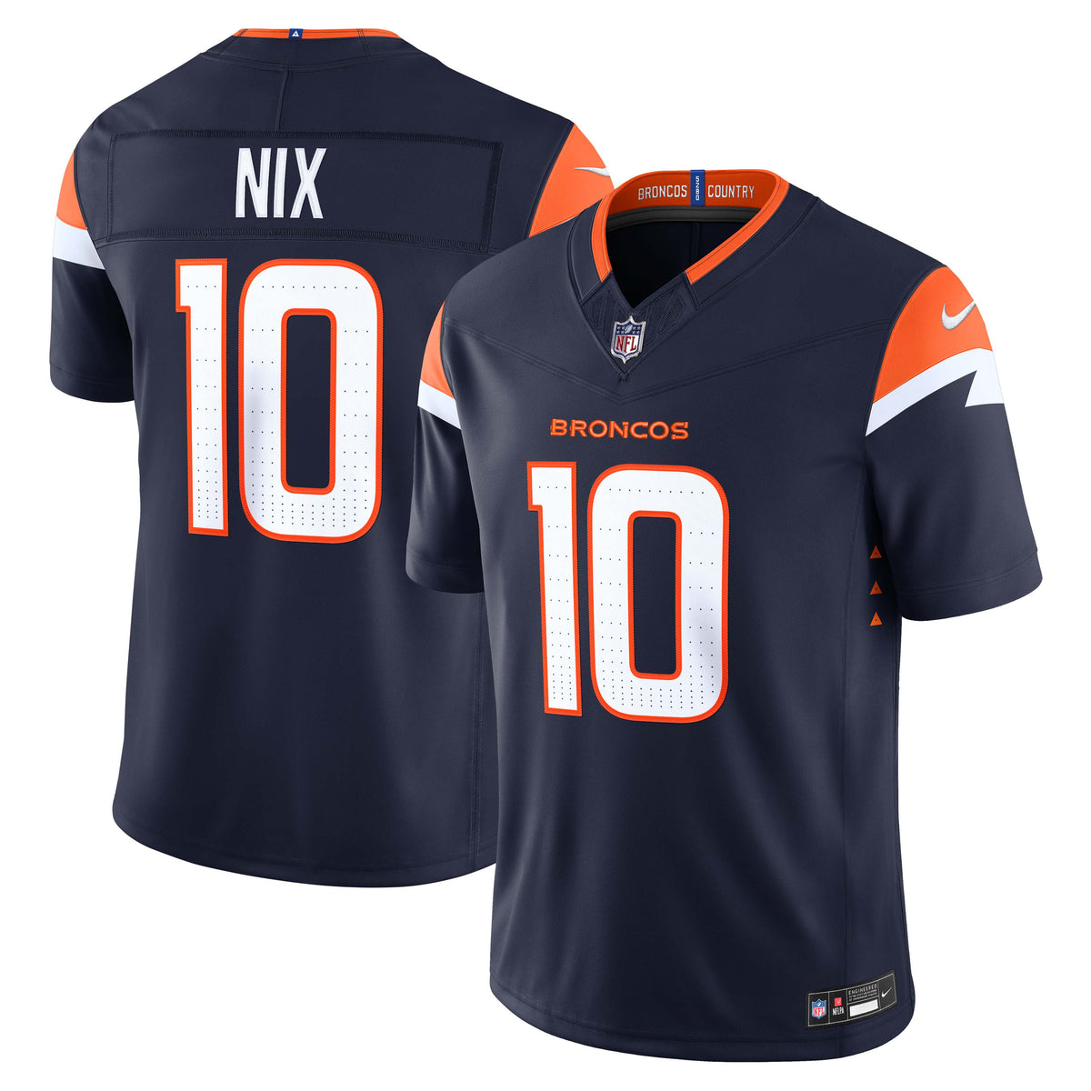 NFL Denver Broncos Bo Nix Nike Alternative Stitched Limited Jersey- Navy