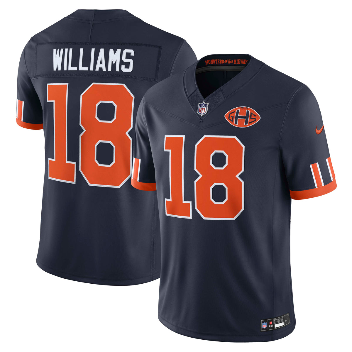 NFL Chicago Bears Caleb Williams Nike 2026 Rivalry Stitched Limited Jersey- Navy