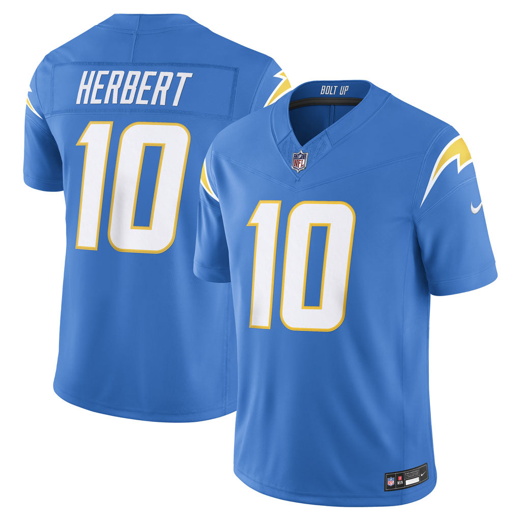 NFL Los Angeles Chargers Justin Herbert Nike Vapor F.U.S.E. Stitched Limited Jersey - Blue