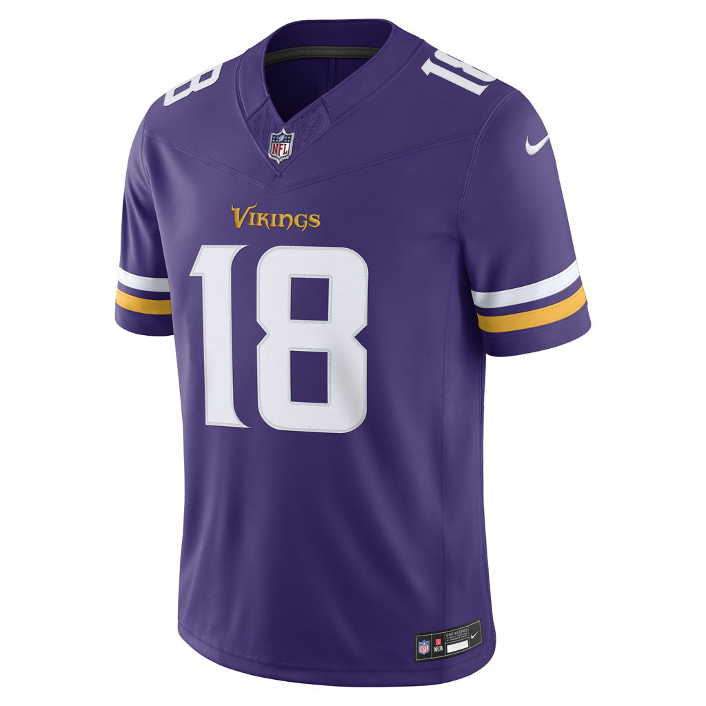 NFL Minnesota Vikings Justin Jefferson Nike Vapor F.U.S.E. Stitched Limited Jersey - Purple