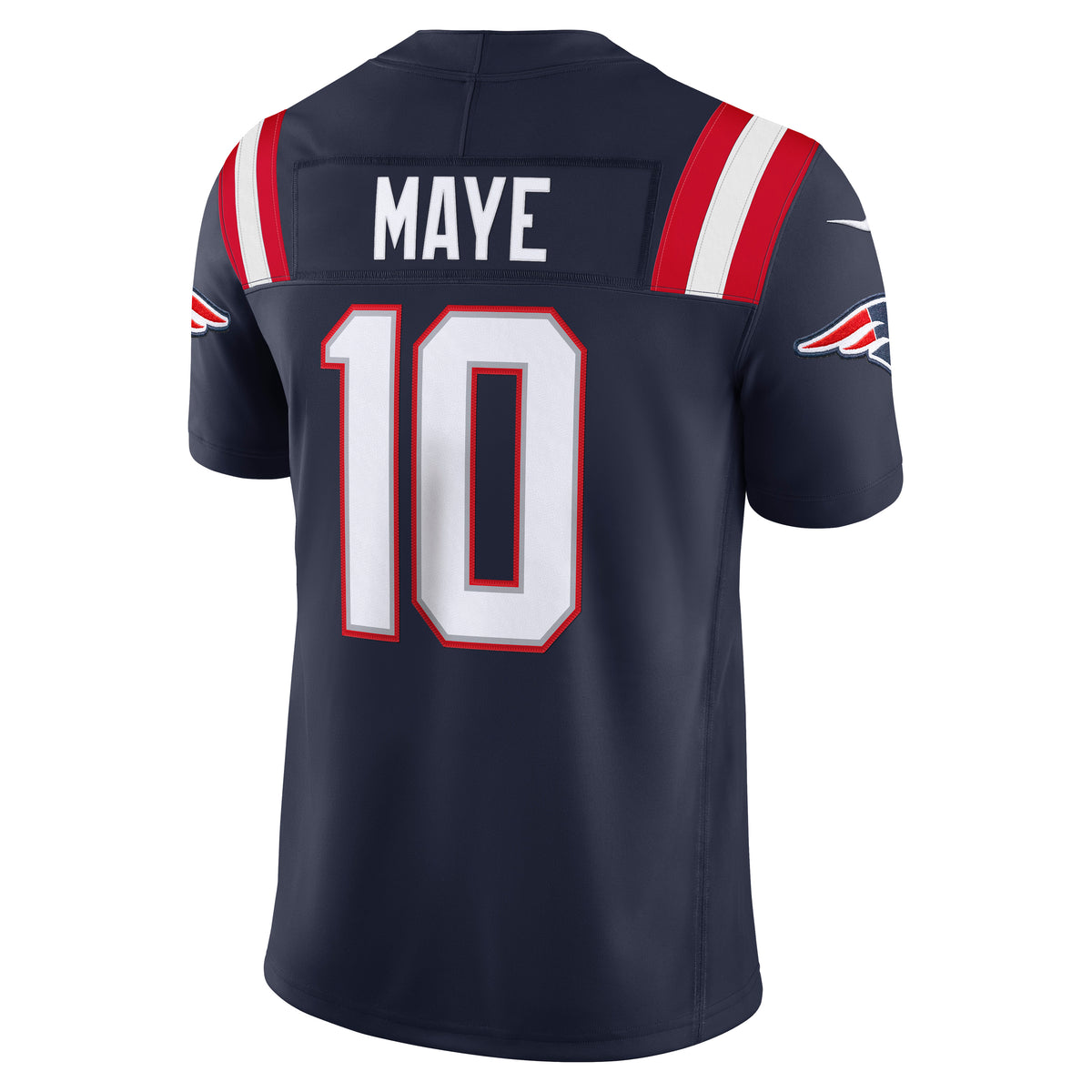 NFL New England Patriots Drake Maye Nike Home Stitched Limited Jersey- Navy