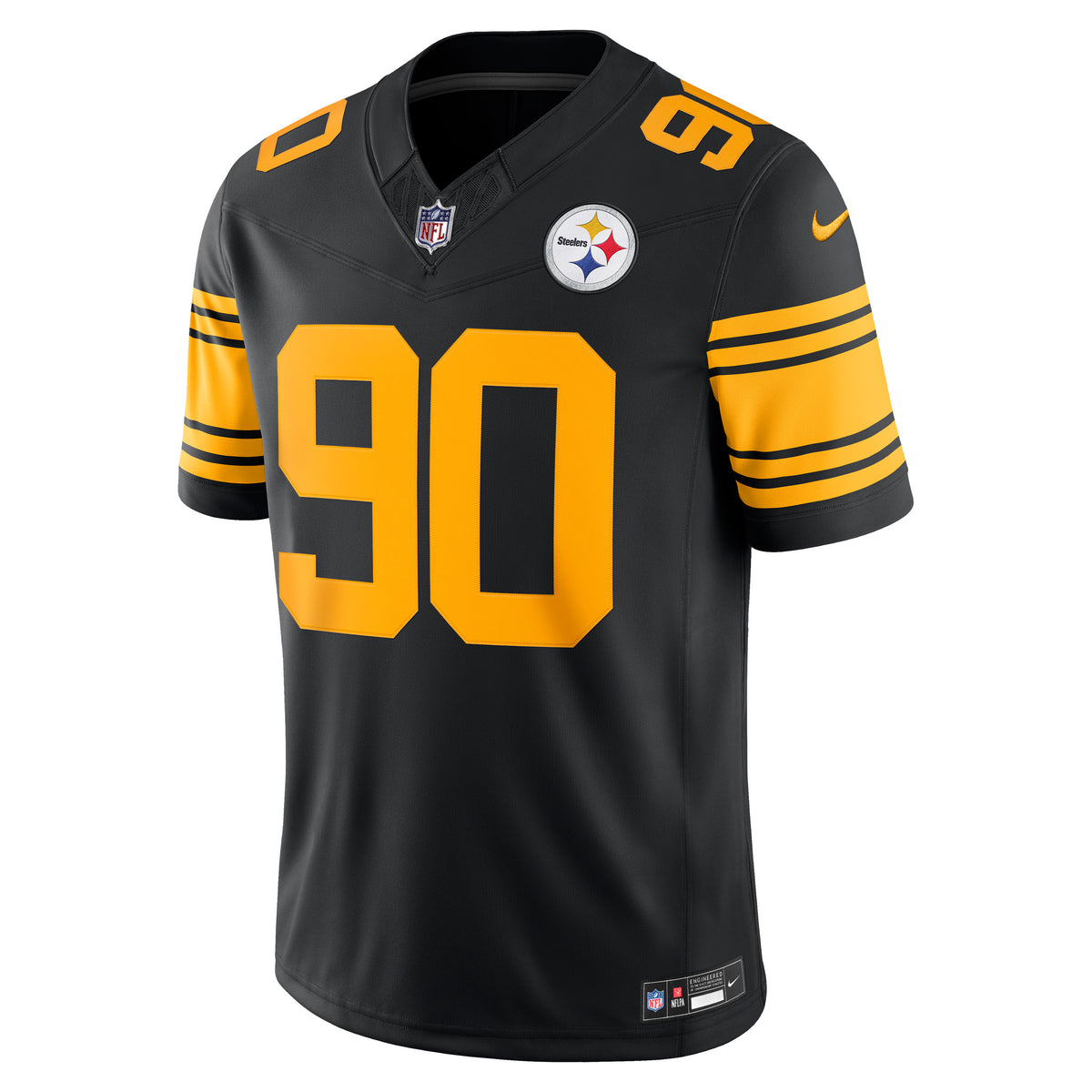 NFL Pittsburgh Steelers TJ Watt Nike Alternate 2 Stitched Limited Jersey- Black