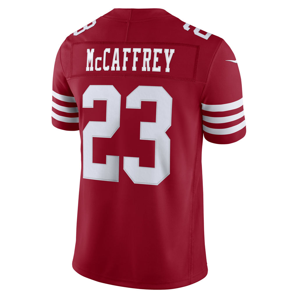 NFL San Francisco 49ers Christian McCaffrey Nike Vapor F.U.S.E. Stitched Limited Jersey - Red